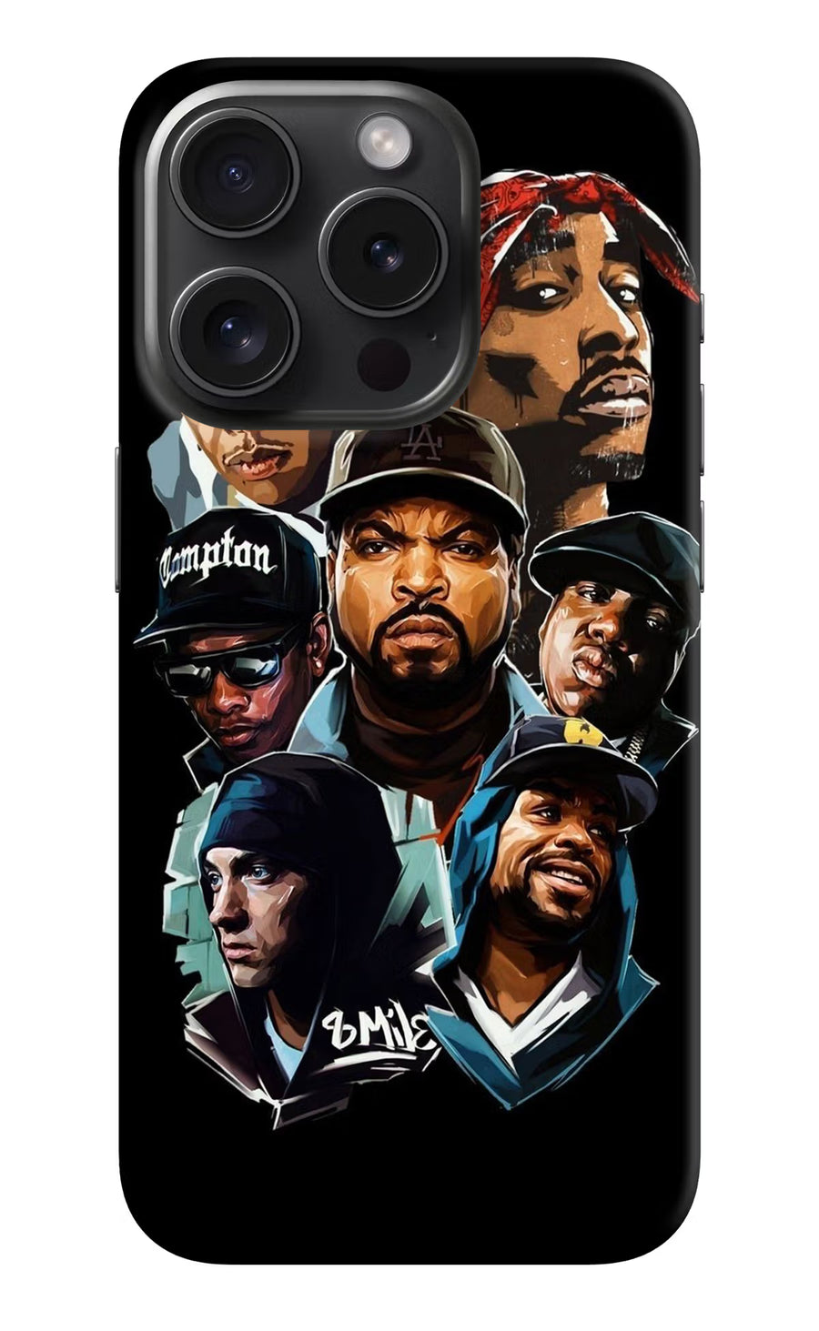 Rappers iPhone 15 Pro Back Cover, Hard case