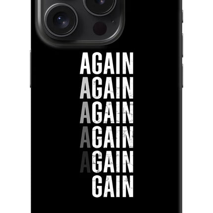 Again Again Gain iPhone 15 Pro Hard Case Back Cover by Casekaro