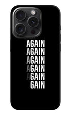 Again Again Gain iPhone 15 Pro Hard Case Back Cover by Casekaro