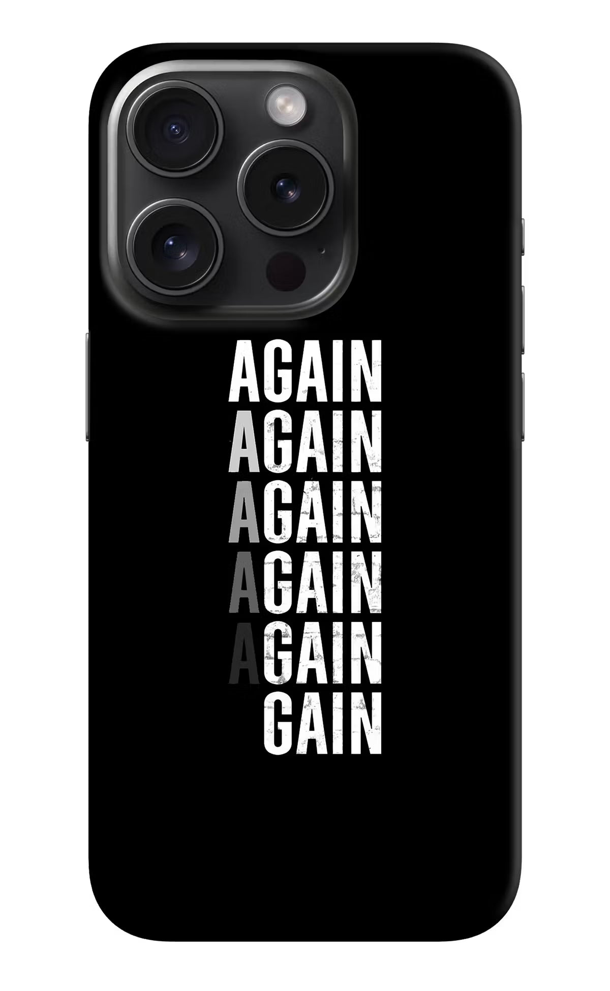 Again Again Gain iPhone 15 Pro Hard Case Back Cover by Casekaro