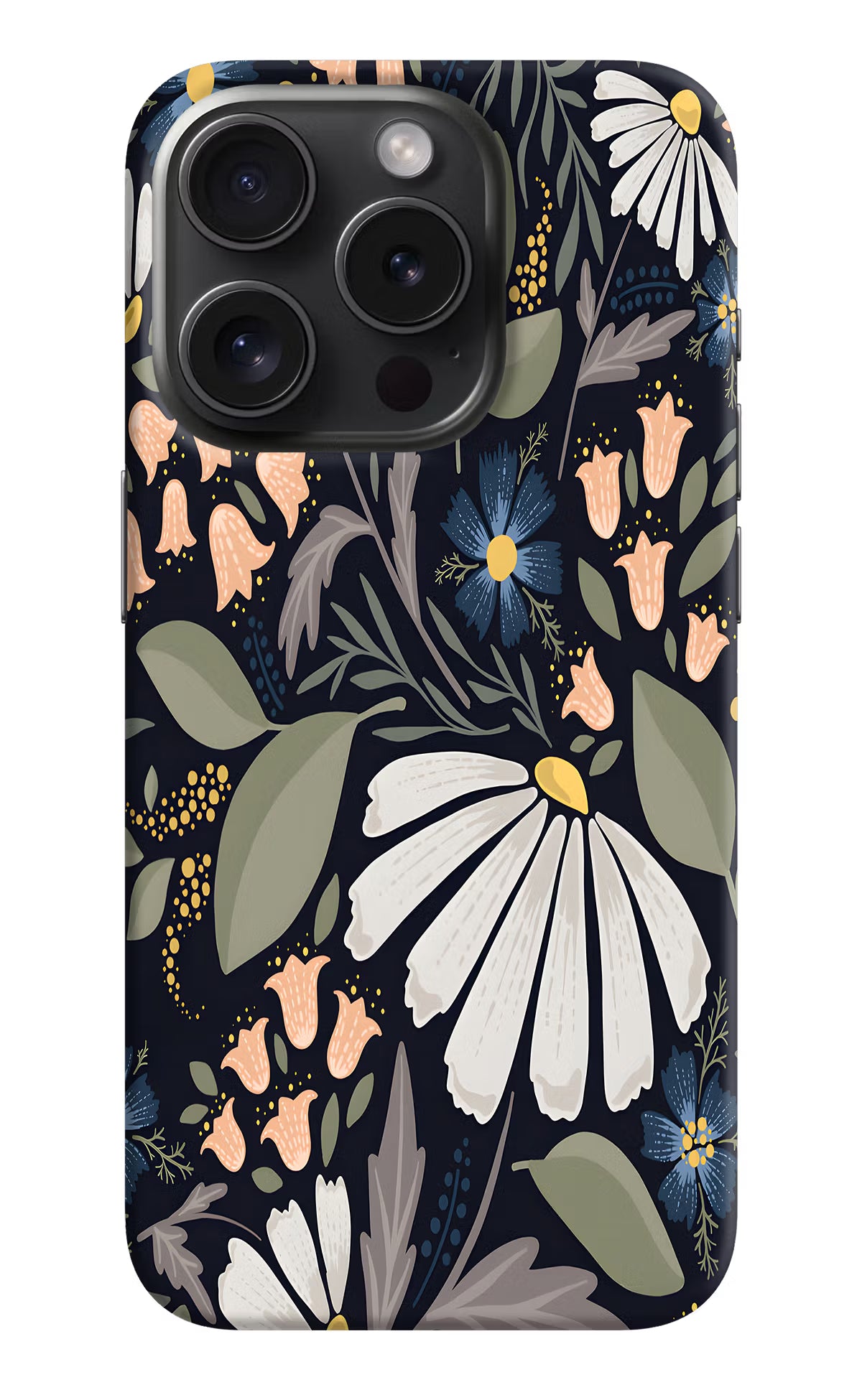 Flowers Art iPhone 15 Pro Hard Case Back Cover by Casekaro