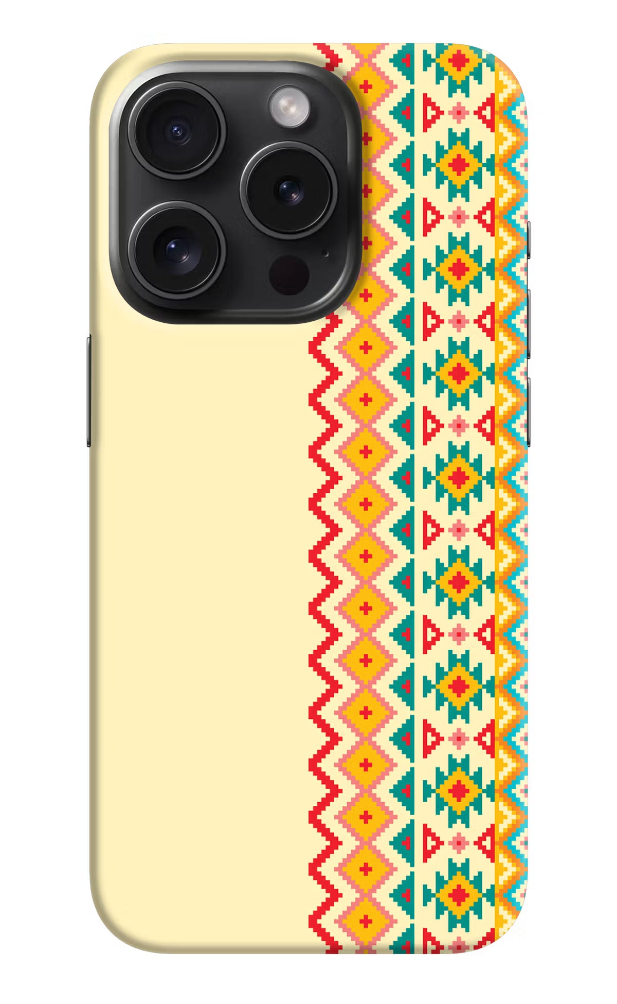 Ethnic Seamless iPhone 15 Pro Hard Case Back Cover by Casekaro