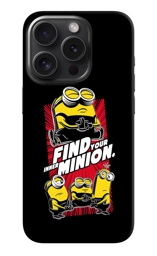 Find your inner Minion iPhone 15 Pro Hard Case Back Cover by Casekaro
