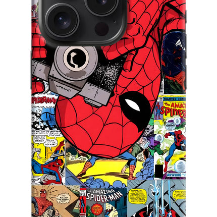 Spider Man iPhone 15 Pro Hard Case Back Cover by Casekaro