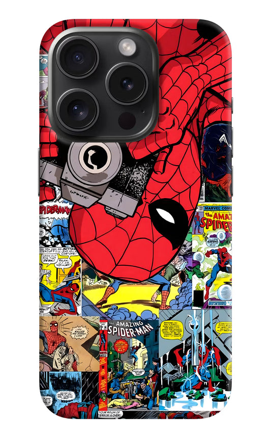 Spider Man iPhone 15 Pro Hard Case Back Cover by Casekaro