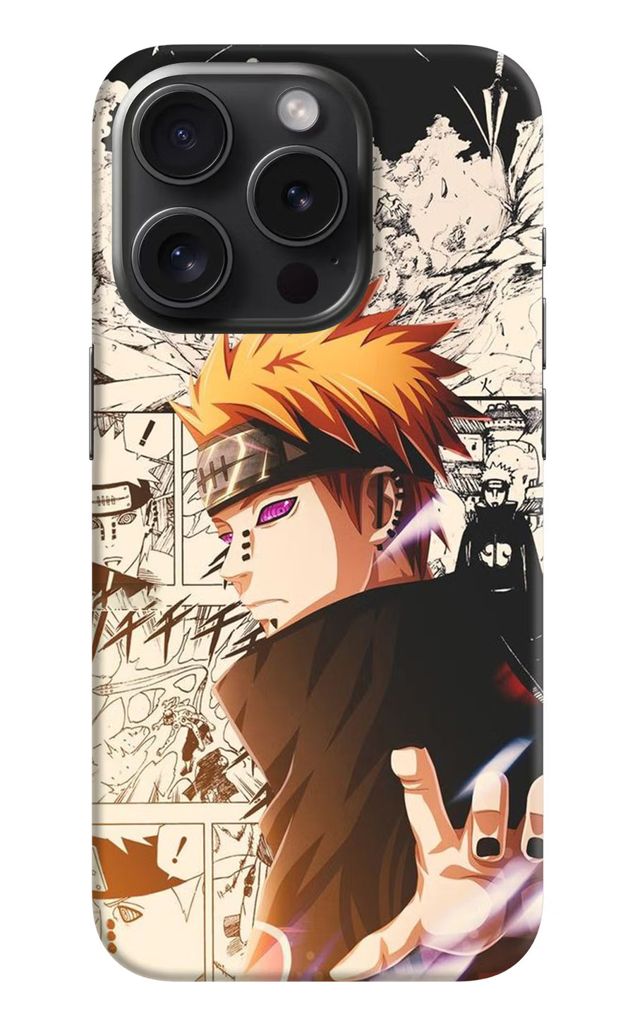 Pain Anime iPhone 15 Pro Back Cover, Hard case