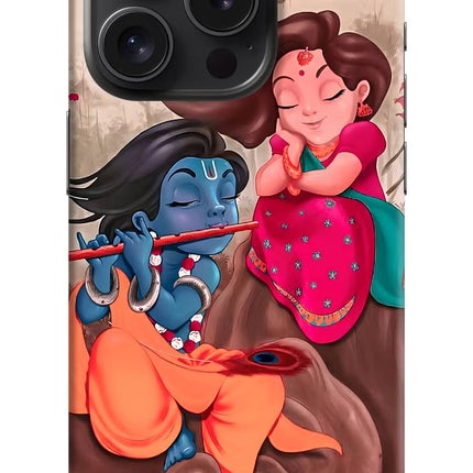 Radhe Krishna iPhone 15 Pro Hard Case Back Cover by Casekaro