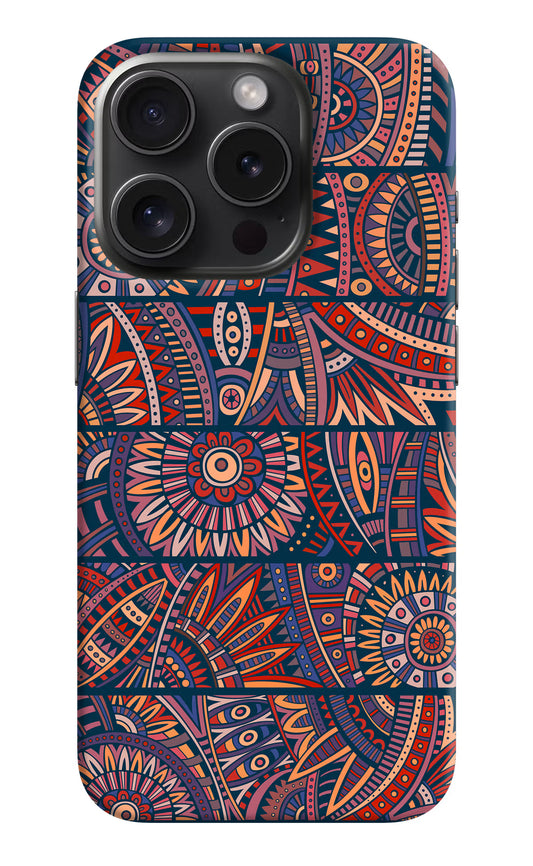 African Culture Design iPhone 15 Pro Hard Case Back Cover by Casekaro