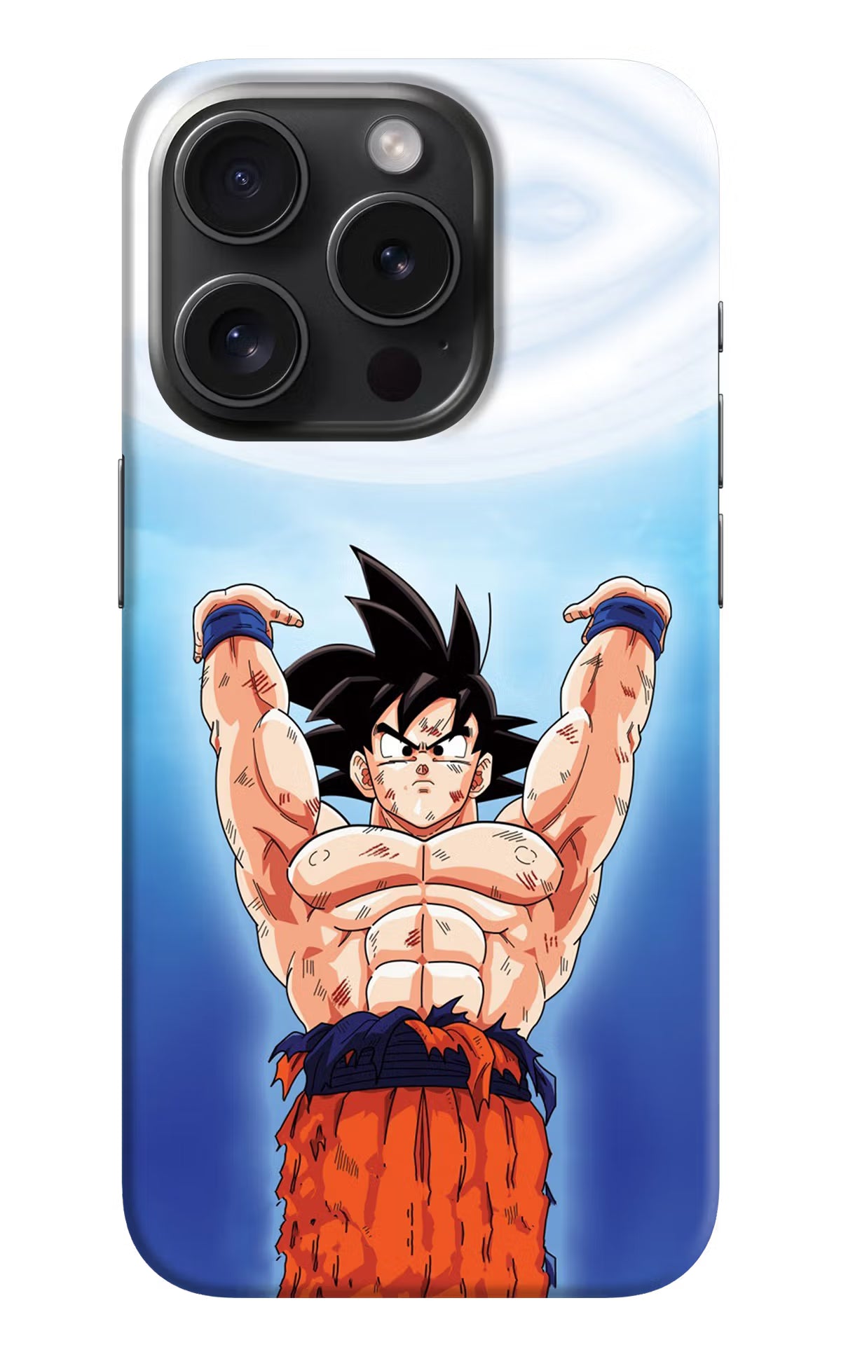 Goku Power iPhone 15 Pro Hard Case Back Cover by Casekaro