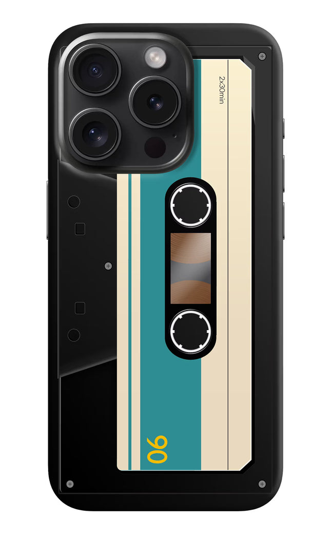 Cassette iPhone 15 Pro Hard Case Back Cover by Casekaro