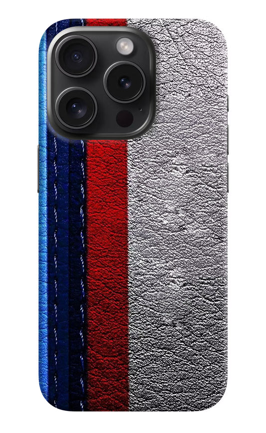 BMW Stripes iPhone 15 Pro Hard Case Back Cover by Casekaro
