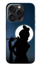 Shri Krishna Silhouette iPhone 15 Pro Hard Case Back Cover by Casekaro