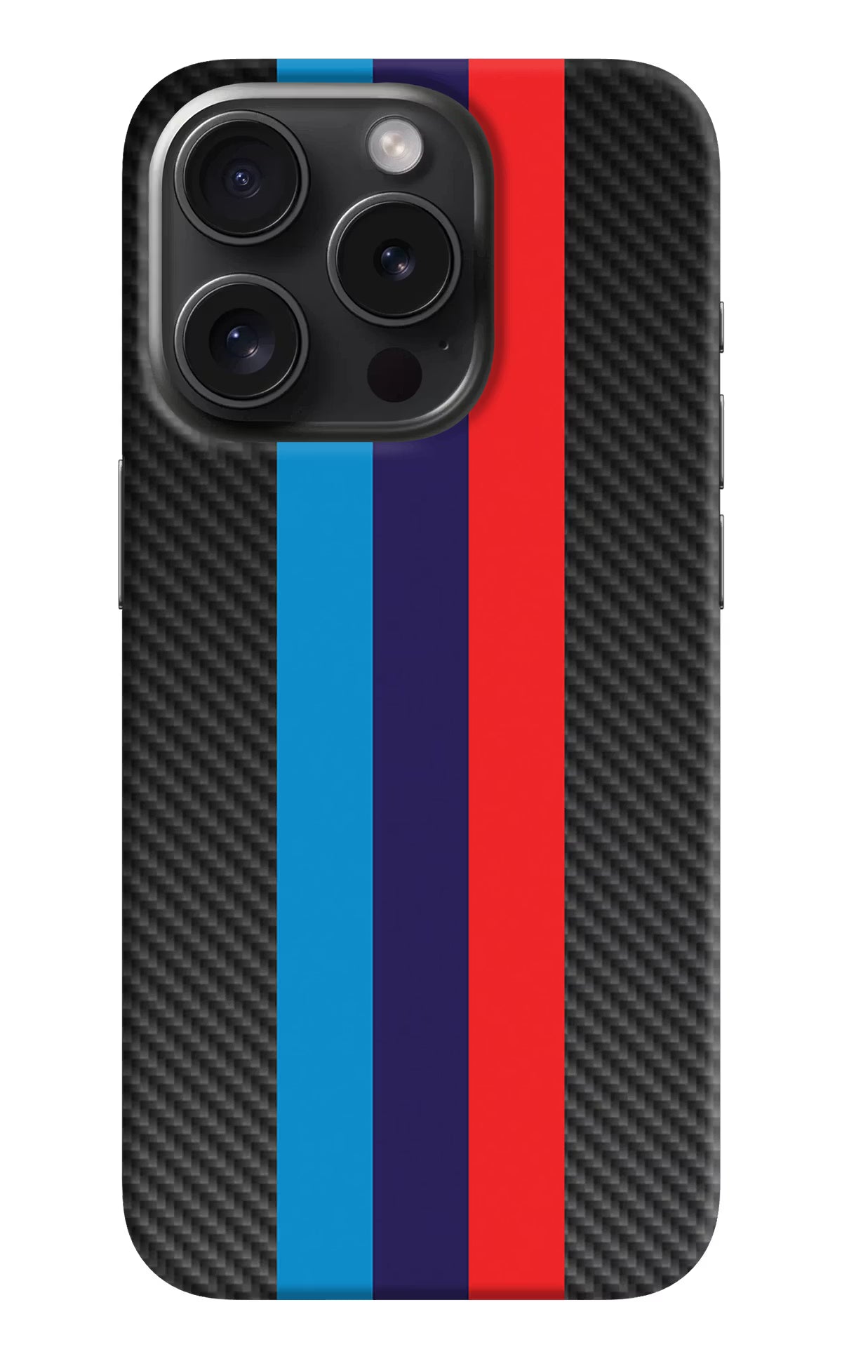 BMW Stripes Pattern iPhone 15 Pro Hard Case Back Cover by Casekaro