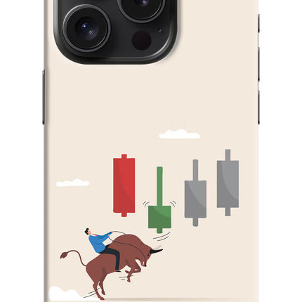 Bull Trading Momentum iPhone 15 Pro Hard Case Back Cover by Casekaro