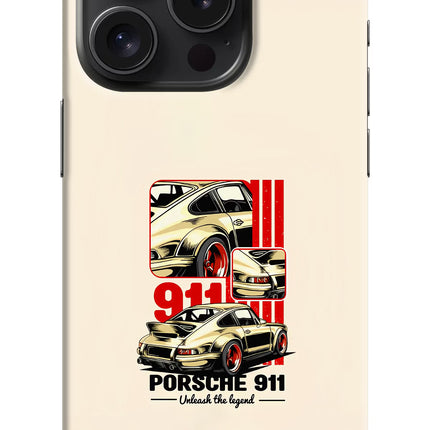 Classic Porsche 911 iPhone 15 Pro Hard Case Back Cover by Casekaro