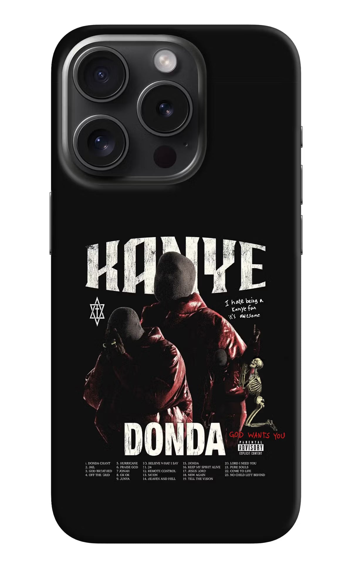 Donda Kanye West iPhone 15 Pro Hard Case Back Cover by Casekaro