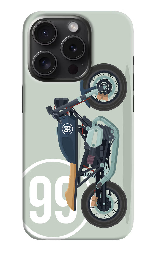 Classic Cafe Racer 99 iPhone 15 Pro Hard Case Back Cover by Casekaro
