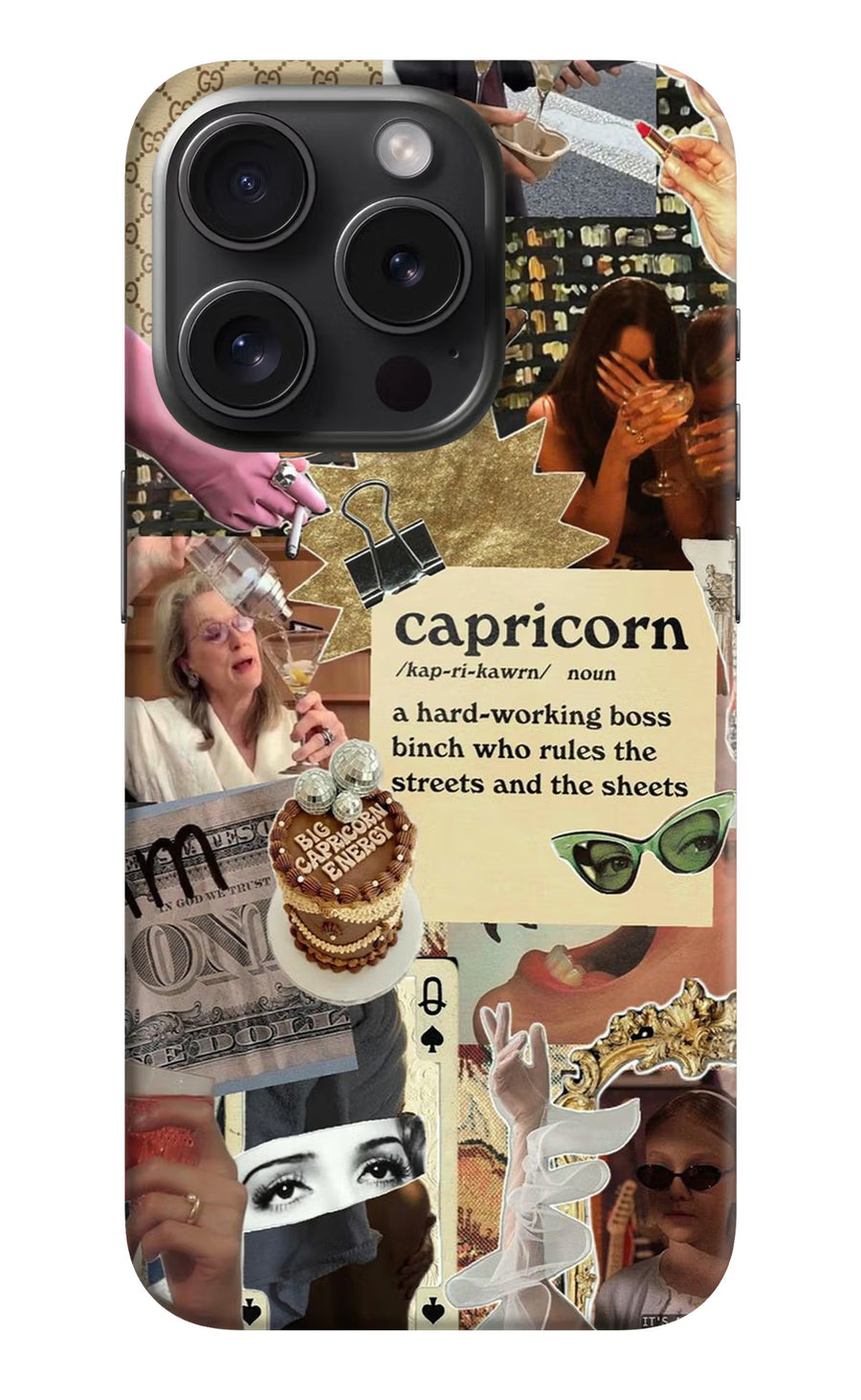 Capricorn Zodiac iPhone 15 Pro Back Cover, Hard case