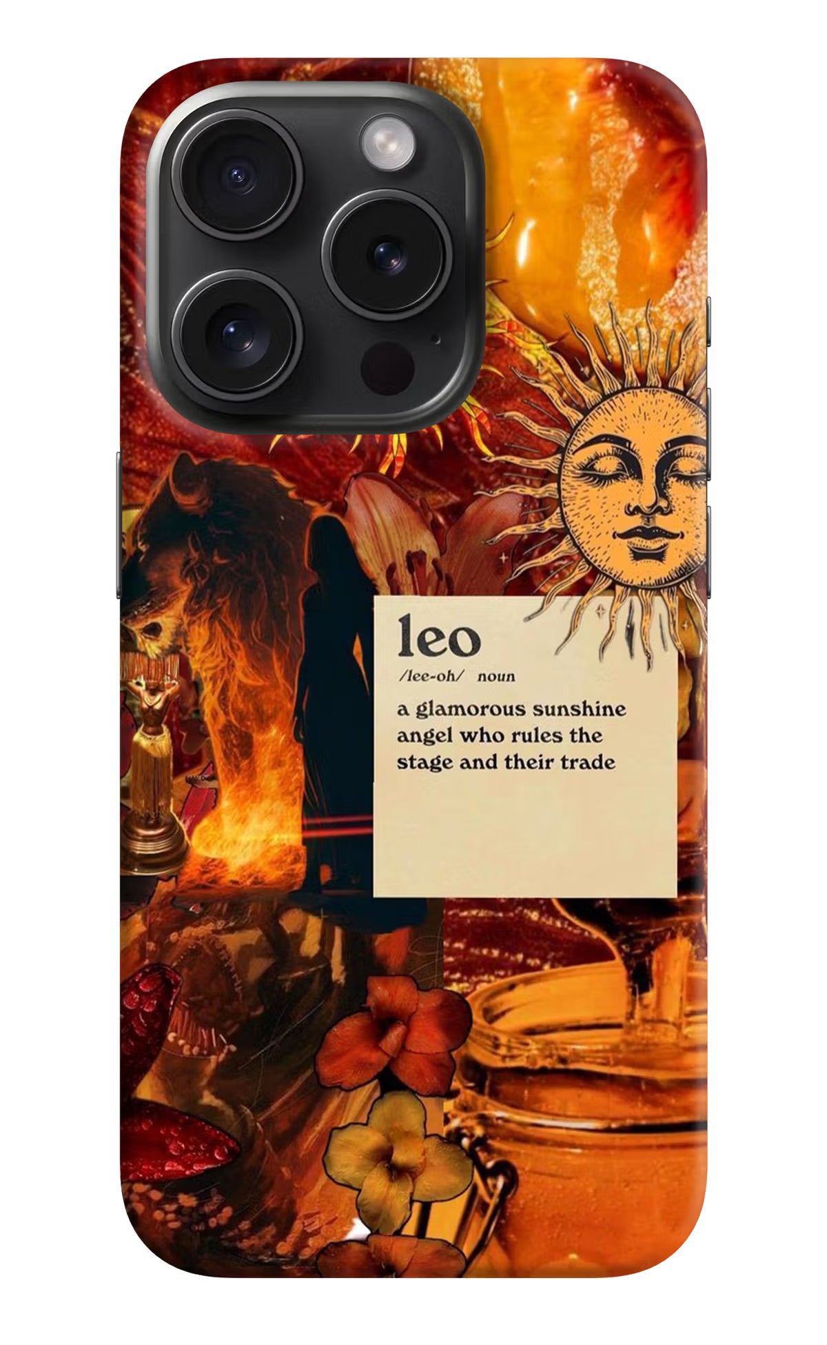 Leo Zodiac iPhone 15 Pro Hard Case Back Cover by Casekaro