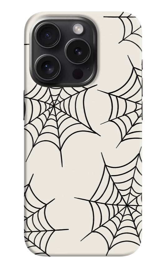 Spider Web iPhone 15 Pro Hard Case Back Cover by Casekaro