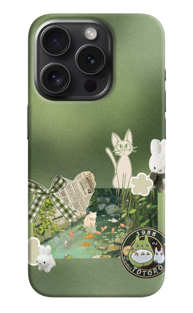 Aesthetic anime iPhone 15 Pro Hard Case Back Cover by Casekaro