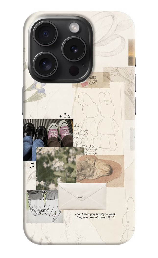 Soft Aesthetic iPhone 15 Pro Hard Case Back Cover by Casekaro