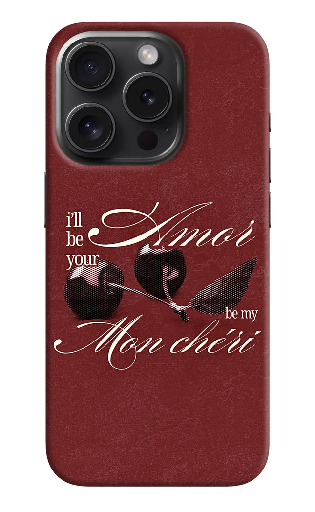 Velvet Cherry iPhone 15 Pro Hard Case Back Cover by Casekaro