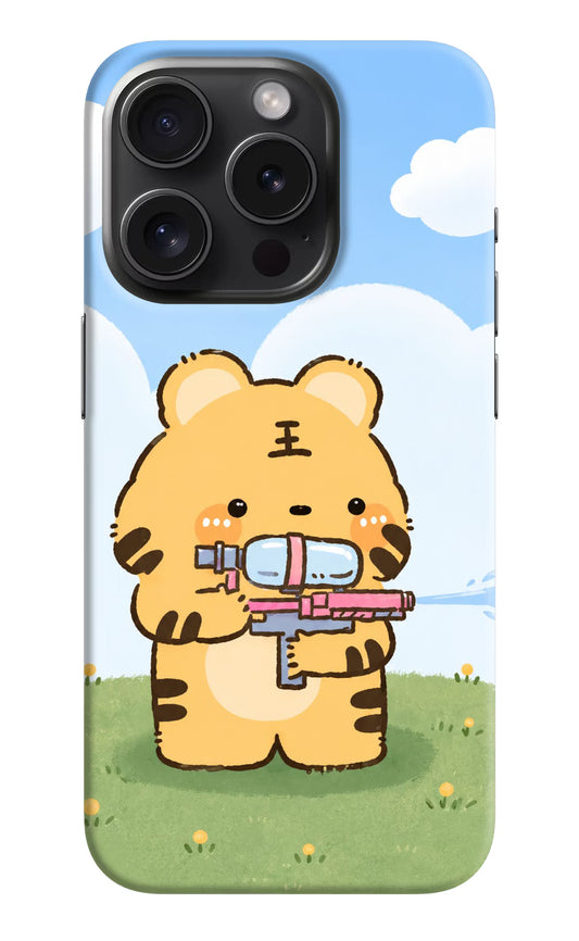 Tiger Treat iPhone 15 Pro Hard Case Back Cover by Casekaro