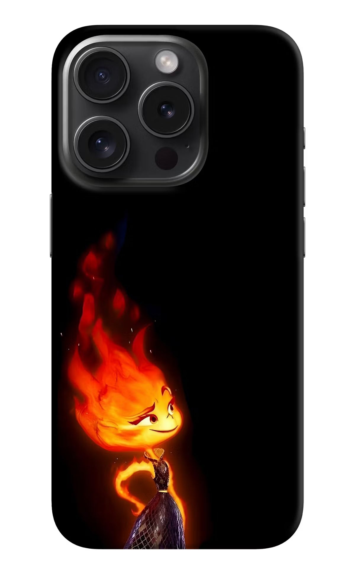 Ember Flame iPhone 15 Pro Hard Case Back Cover by Casekaro