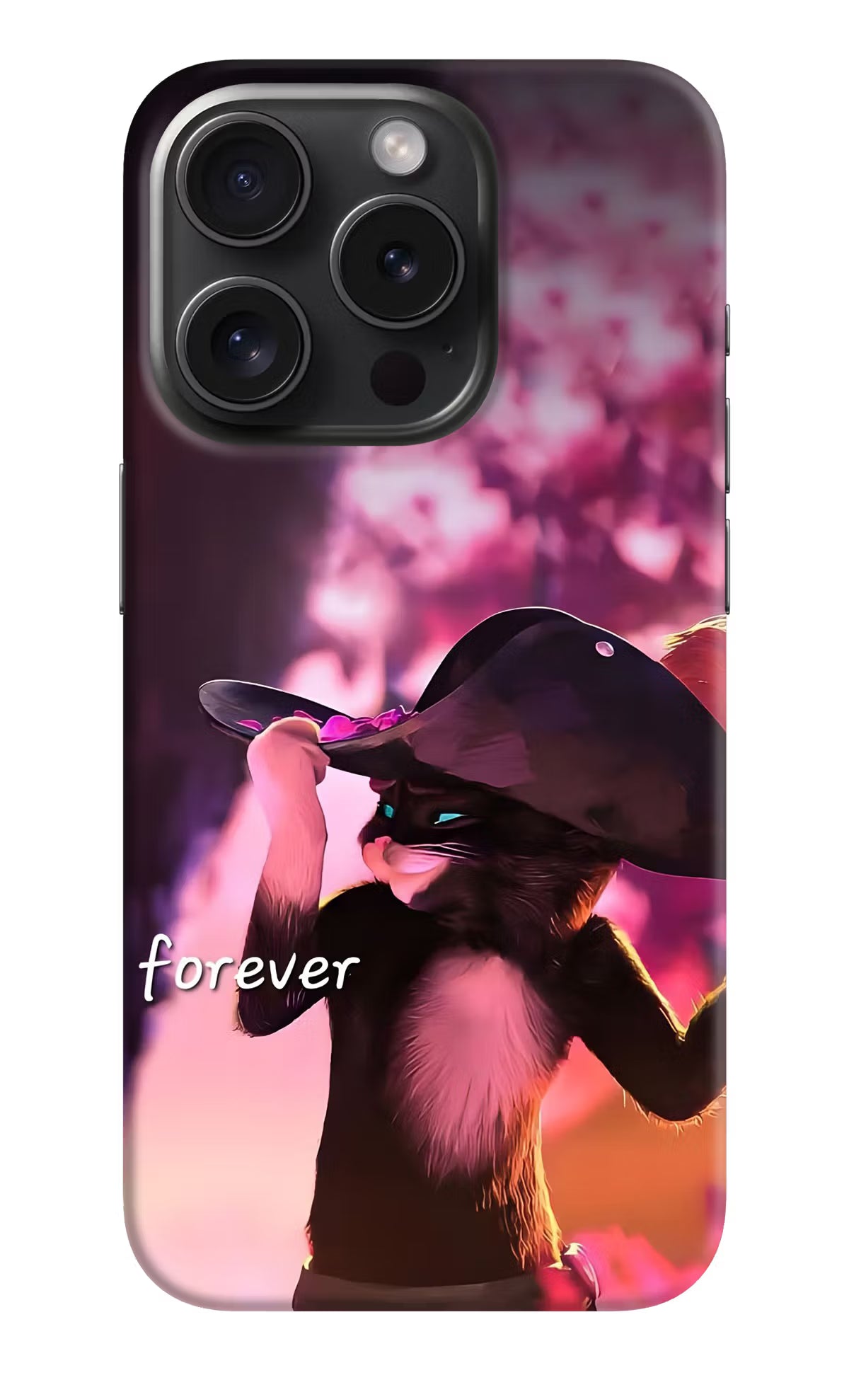 Forever Cat iPhone 15 Pro Hard Case Back Cover by Casekaro
