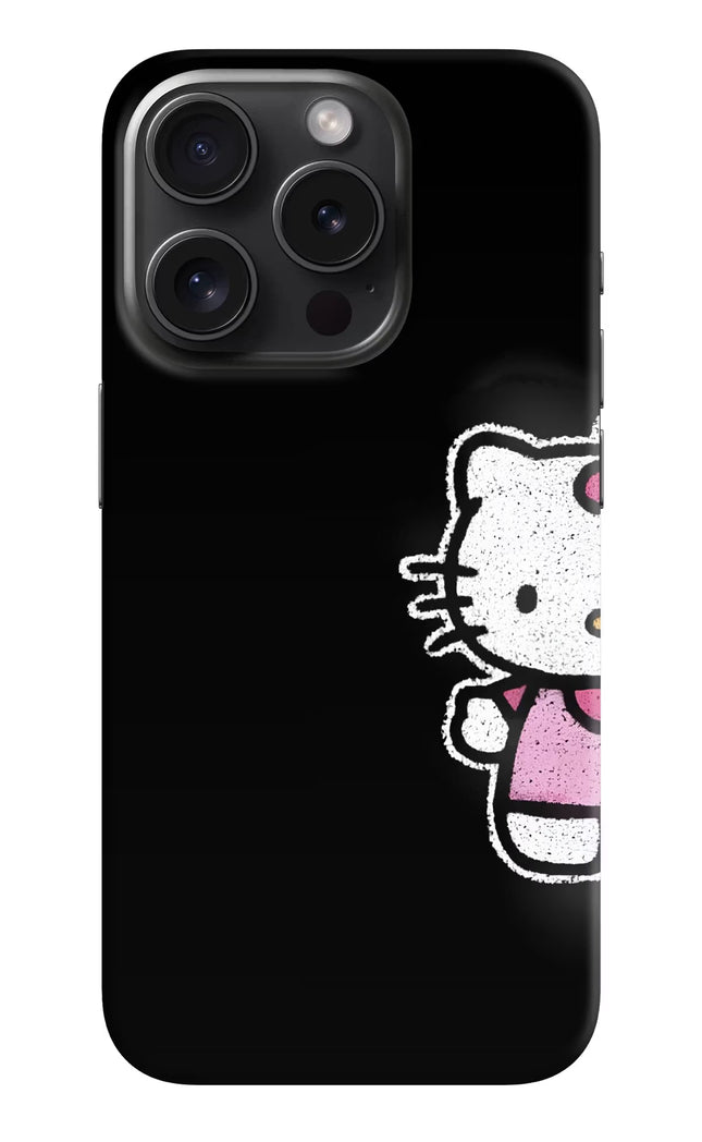 Kitty Charm iPhone 15 Pro Hard Case Back Cover by Casekaro