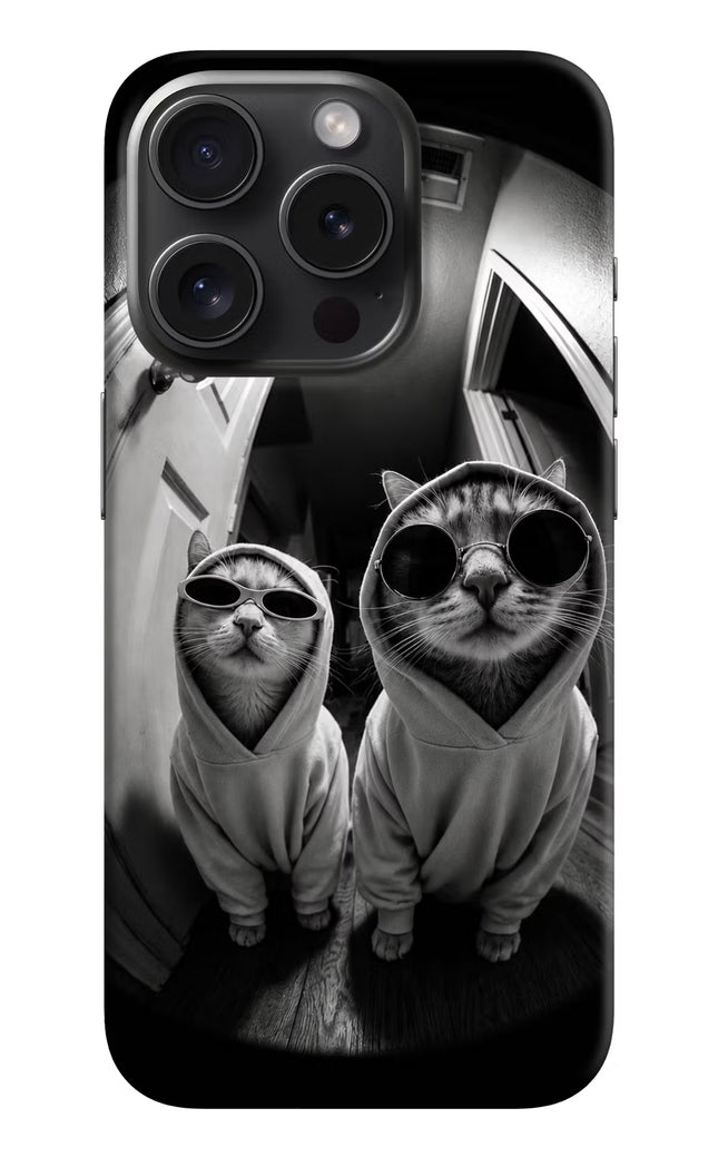 Hood Cats iPhone 15 Pro Hard Case Back Cover by Casekaro