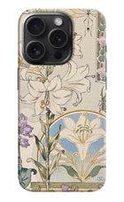 White Lily iPhone 15 Pro Back Cover