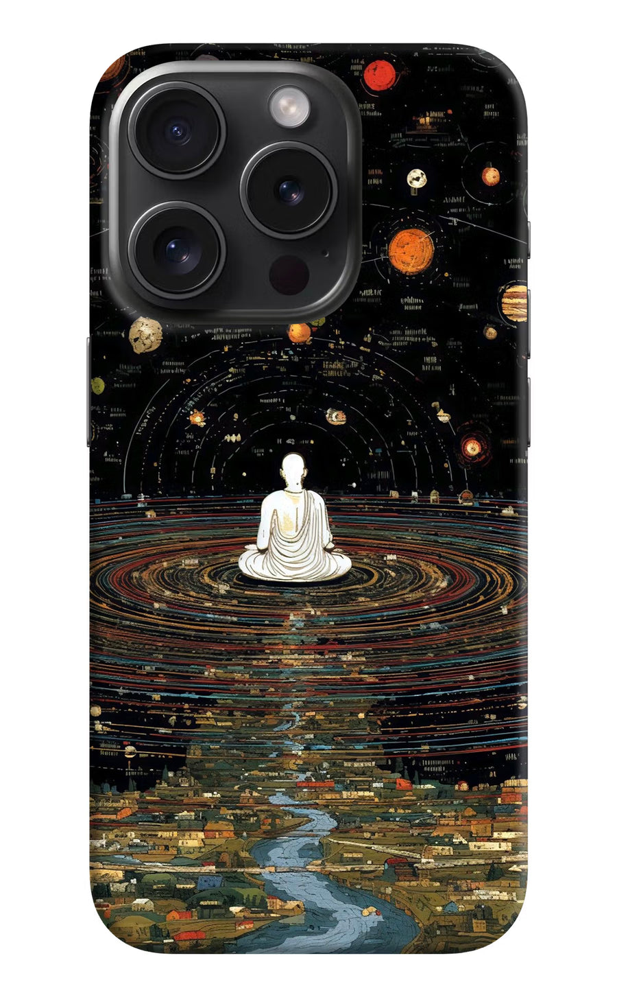 Space Monk iPhone 15 Pro Back Cover, Hard case