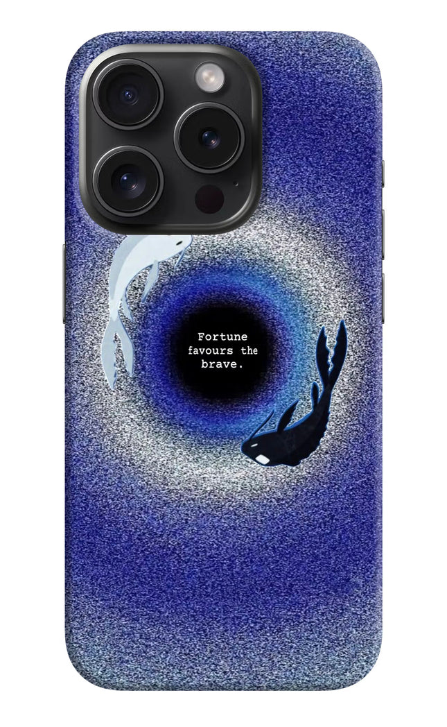 Dark Koi iPhone 15 Pro Hard Case Back Cover by Casekaro
