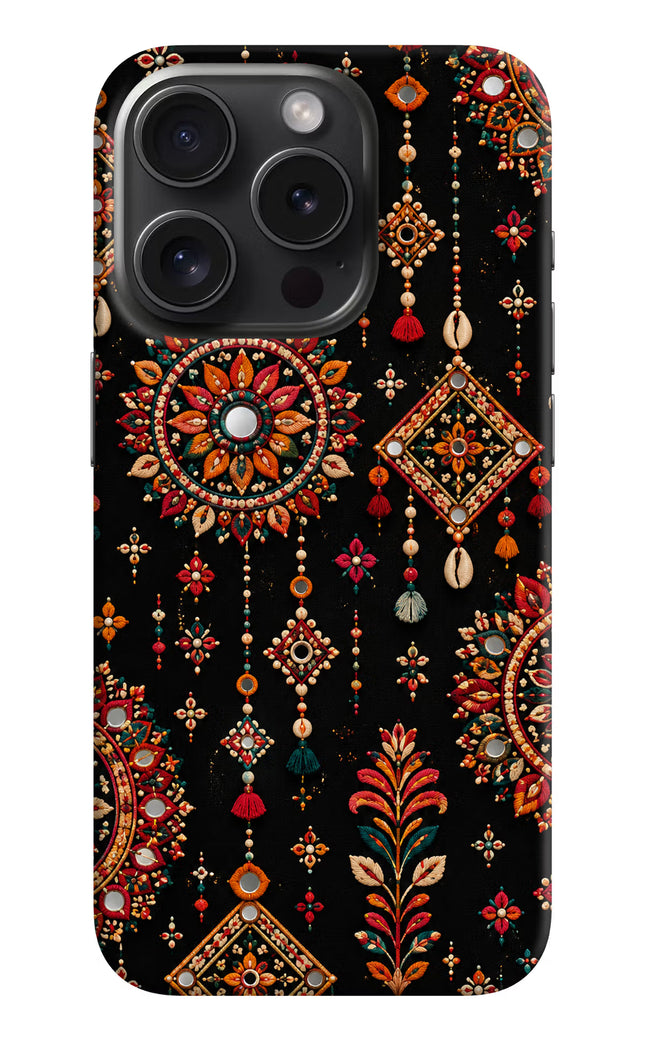 Boho Noir iPhone 15 Pro Hard Case Back Cover by Casekaro