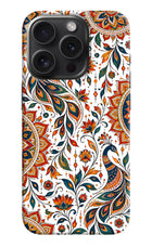 White Mayura iPhone 15 Pro Hard Case Back Cover by Casekaro