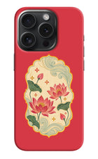 Pink Lotus iPhone 15 Pro Hard Case Back Cover by Casekaro
