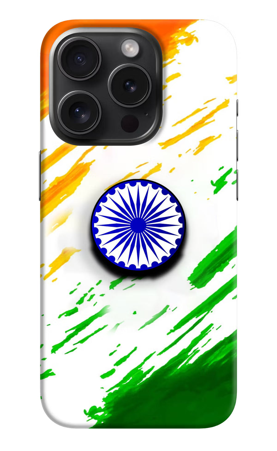 Indian Flag Ashoka Chakra iPhone 15 Pro Pop Case, Hard case