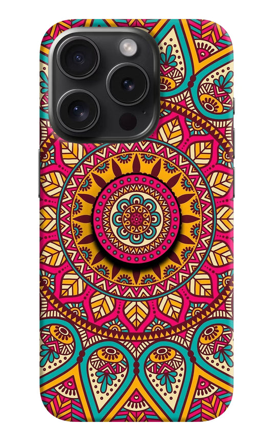 Mandala iPhone 15 Pro Pop Case by Casekaro