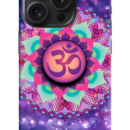 Om Purple iPhone 15 Pro Pop Case by Casekaro