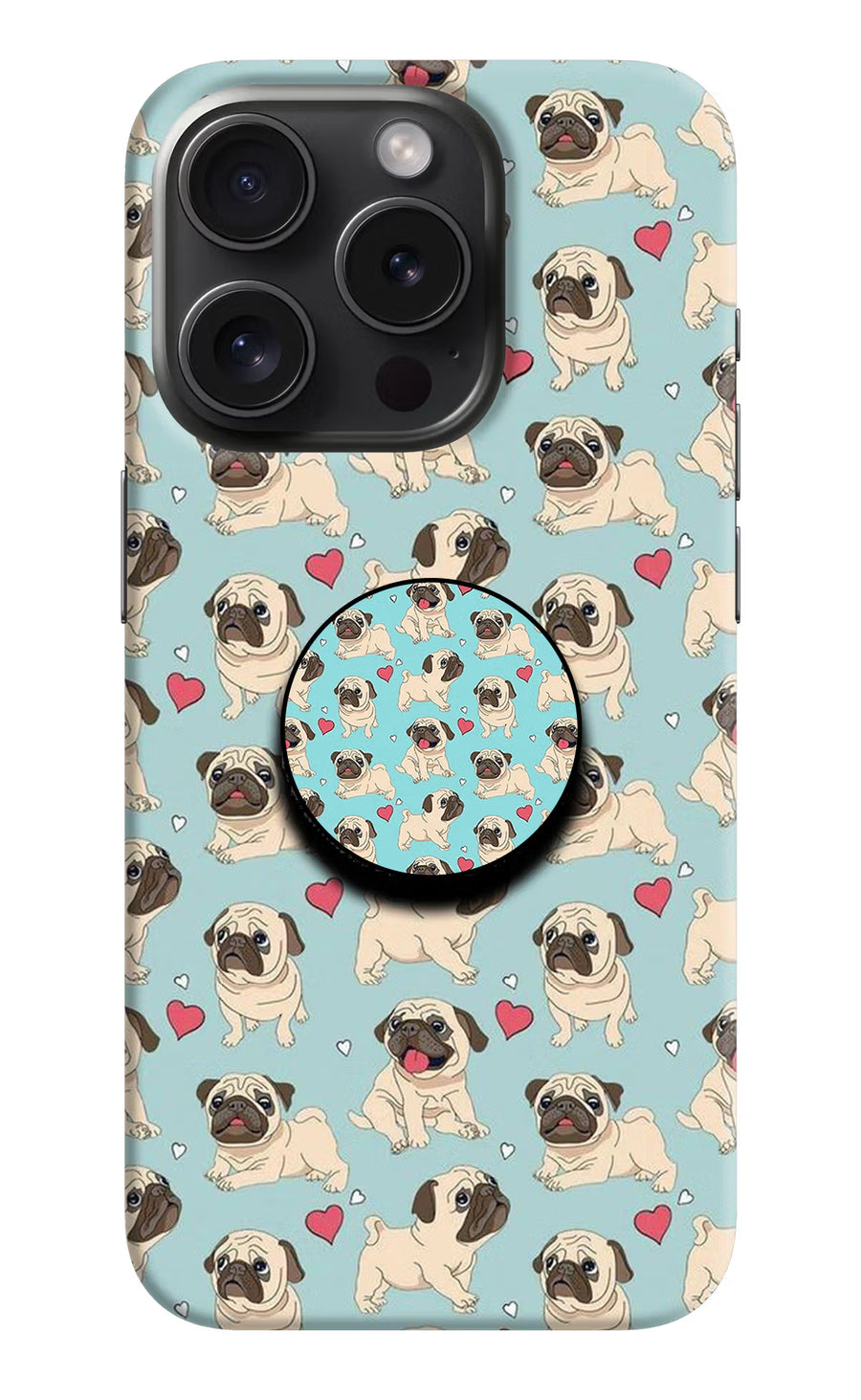 Pug Dog iPhone 15 Pro Pop Case, Hard case