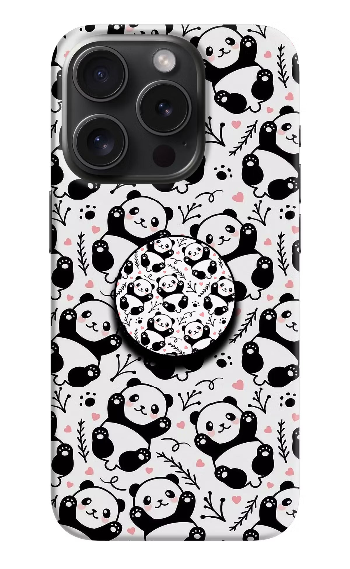 Cute Panda iPhone 15 Pro Pop Case by Casekaro