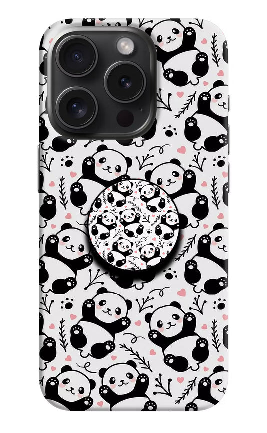 Cute Panda iPhone 15 Pro Pop Case by Casekaro