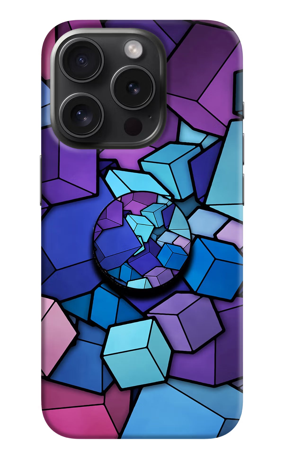Cubic Abstract iPhone 15 Pro Pop Case by Casekaro