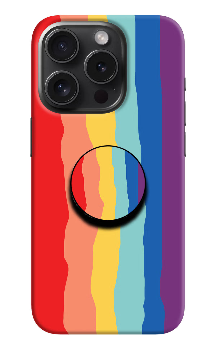 Rainbow iPhone 15 Pro Pop Case, Hard case