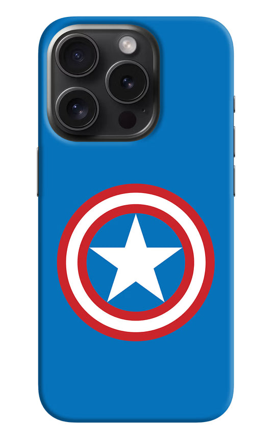 Captain America Logo iPhone 15 Pro Max Hard Case Back Cover by Casekaro