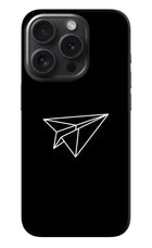 Paper Plane White iPhone 15 Pro Max Hard Case Back Cover by Casekaro