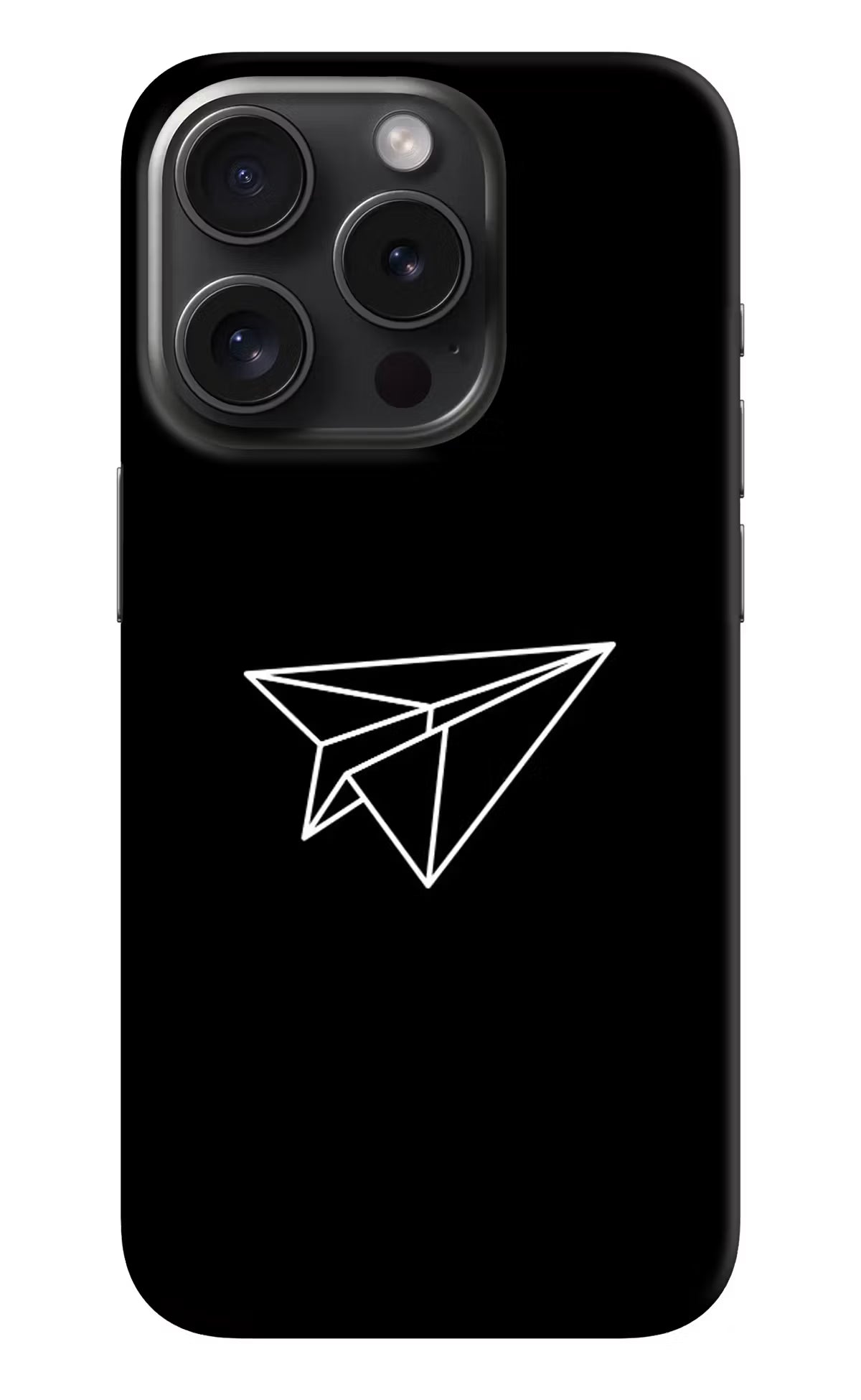 Paper Plane White iPhone 15 Pro Max Hard Case Back Cover by Casekaro