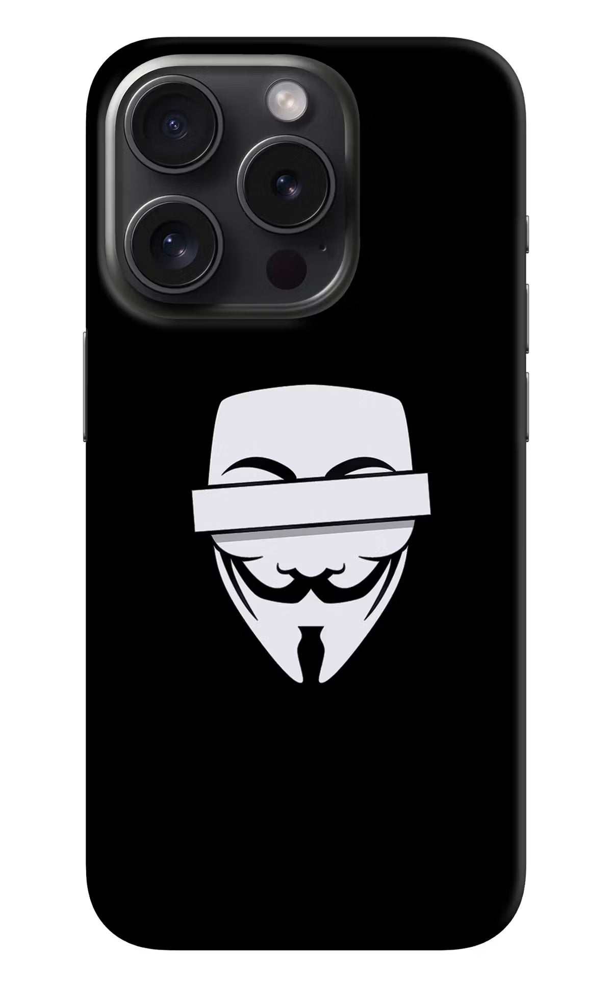 Anonymous Face iPhone 15 Pro Max Hard Case Back Cover by Casekaro